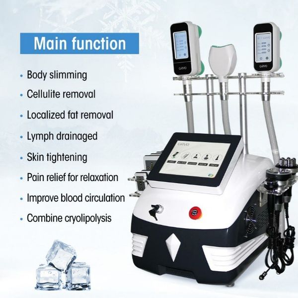 360 Cryo Machine Fat Freeze Cryolipolysis con Lipolaser Cavitazione ad ultrasuoni RF Rafforzamento della pelle Corpo Dimagrante Rimozione della cellulite Perdita di peso