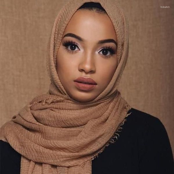 Lenços de algodão feminino muçulmano embrulhado hijab femme musulman dubai Índia árabe