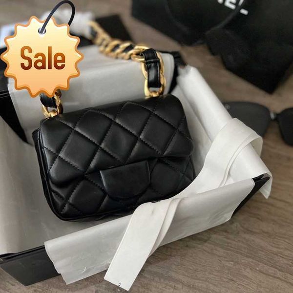 Designers de marca feminina Bolsas de ombro 2023 Pequeno incenso quadrado Mini -corrente axila ombros únicos Bolsa Crossbody Moda tudo Bag Factory Direct Sales