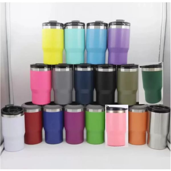 14oz Kaffeetassen Tumbler Edelstahl Slim Bierflasche Dosenkühlerhalter Doppelwandiger vakuumisolierter Becher Getränkebecher Normale Dosenflaschen mit zwei Deckeln Großhandel