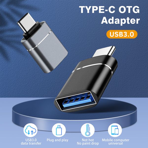 Adattatore OTG da tipo C a USB 3.0 Convertitore da USB C maschio a USB femmina per Samsung S21 Xiaomi Huawei C Mouse OTG Plug