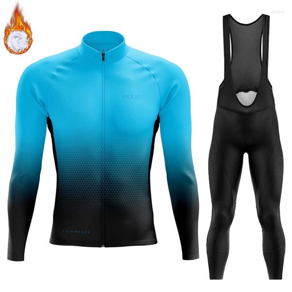 Racing Define Winter Thermal Térmico Ciclismo Rouso Rodovia Uniforme Men Tricuta Homem MTB Huub Roupas Jersey Terno Bib Bib Macho Pants 2022