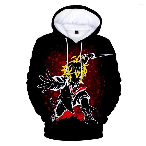 Männer Hoodies 2022 Sieben Todsünden 3D Harajuku Hoode Hohe Qualität Mode Sweatshirt Top Herbst Anime Muster Casual Pullover