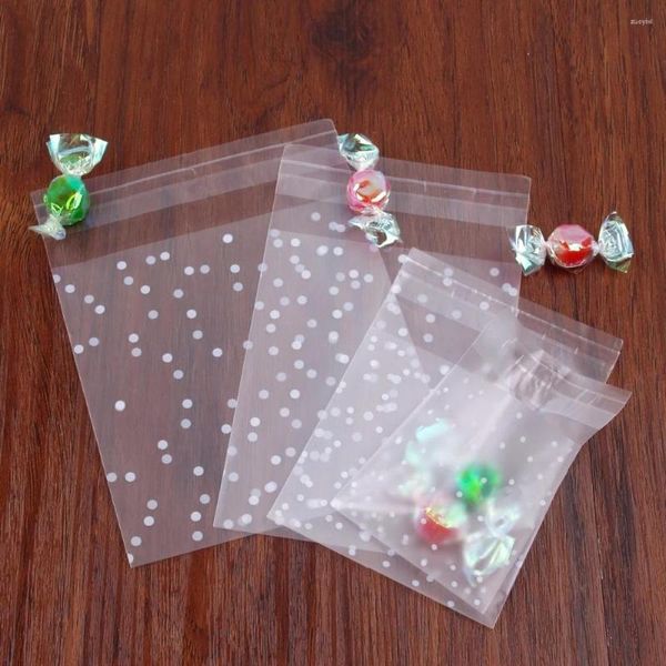 Geschenkpapier 100 Stück PVC Transparent Punkte Beutel Kleine Hochzeit Süßigkeiten Box Goodie Bags Popcorn Bedrucktes Papier Leckerli Geburtstagsfeier