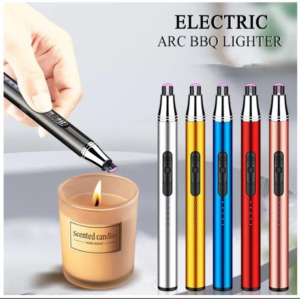 Licacotes de carregamento USB por atacado ARC Plasma Lighters Ferramentas de cozinha Presente Criativo C1202