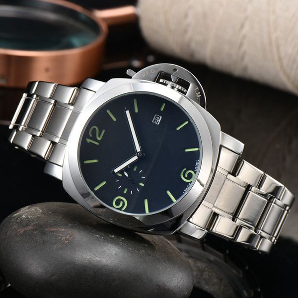Relógios de pulso para homens 2022 novos relógios masculinos três pontos pequena agulha caminhada segundos relógio de quartzo topo marca de luxo relógio cinto de aço masculino moda paner