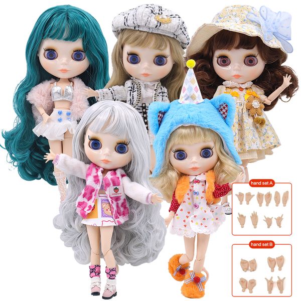 Dolls Icy DBs Blyth Doll 1/6 BJD Corpo articular nu personalizado com a pele branca Girl Girl Girl Toy 221201