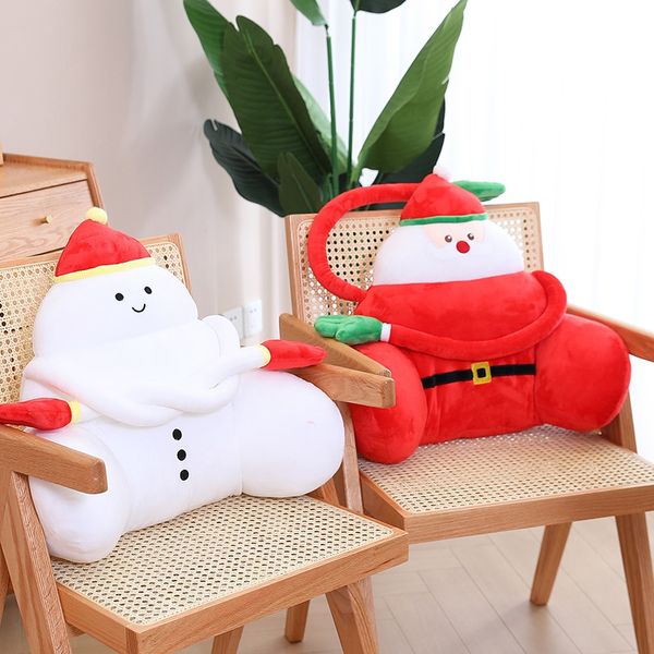 Divertente cacca cuscino cuscino del sedile farcito morbido Babbo Natale pupazzo di neve divano sedia cuscino vita cuscino per bambini decorazioni regalo