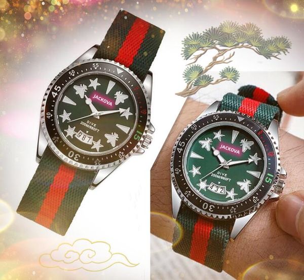 Coppia quarzo uomo donna ape stella orologi 45mm data automatica grandi diamanti anello pelle rosso blu cinturino in nylon orologio classico bracciale catena atmosfera vintage orologio da polso