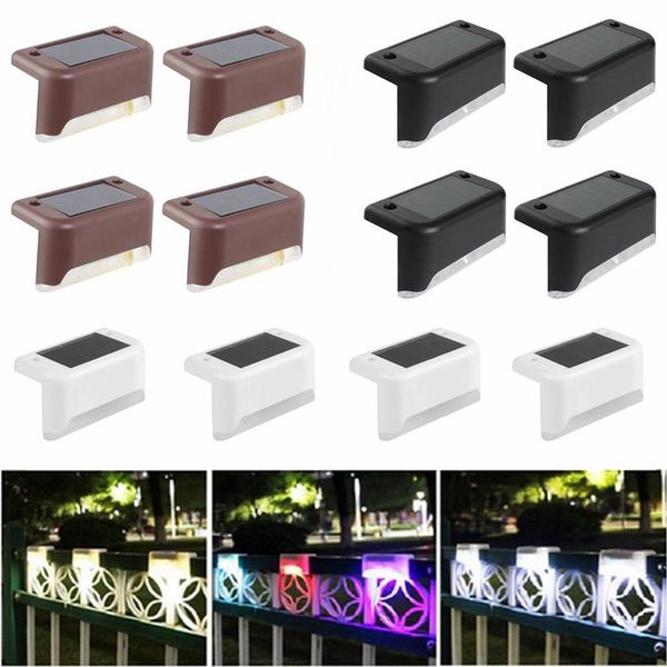 Decorações de jardim 4pcs Path Stair LED LUZES SOLAR