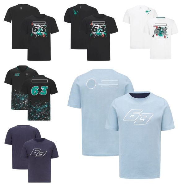 T-shirt da pilota da uomo dell'uniforme ufficiale della squadra F1 dello stesso stile. L'uniforme da corsa di Formula 1 può essere personalizzata