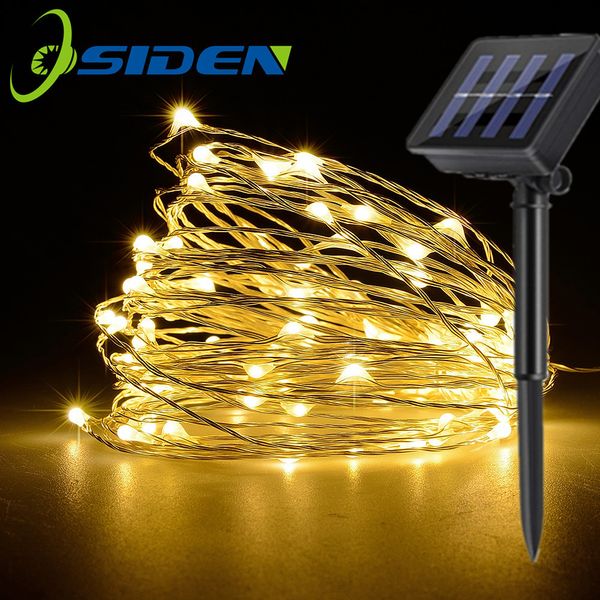 Bahçe Dekorasyonları Led Güneş Peri Işıkları Lamba Dış Mekan 7m 12m 22m LEDS String Su Geçirmez Tatil Partisi Çelenk Noel 221202