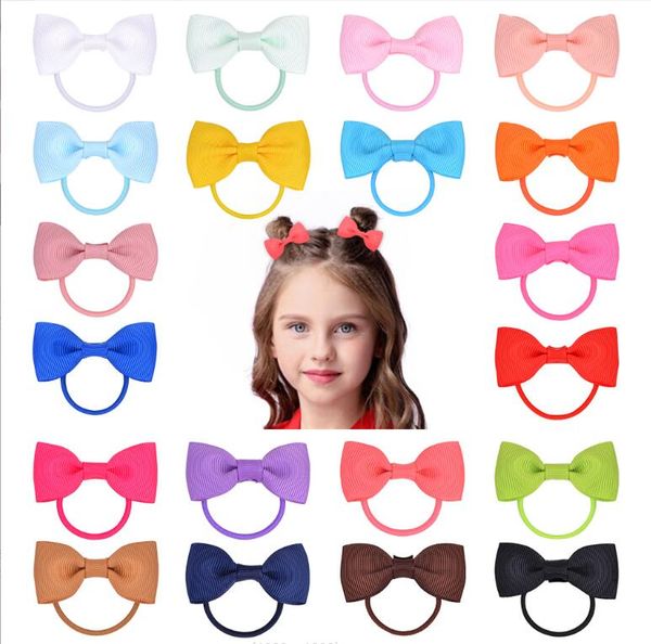 Multi colori Euro Fashion Girl Accessori per capelli per bambini Principessa Candy Color Bow Knot Fascia per capelli per bambini 2,2 pollici Tutti abbinati