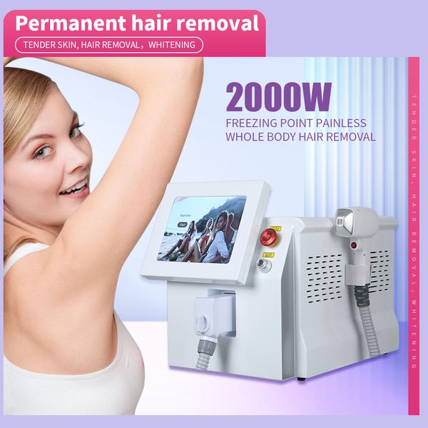 CE portátil 808 Máquina de remoção de cabelo a laser de diodo 755 808 1064nm Tecnologia de refrigeração Remover equipamento