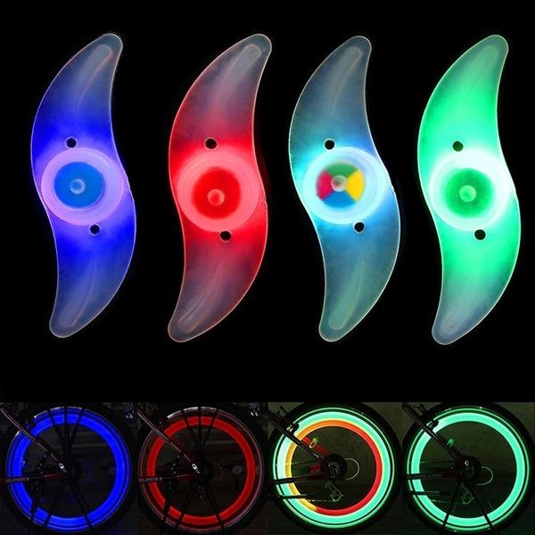 Luci da bici Ruota per biciclette in bicicletta a 3 modalità LED Avviso di sicurezza impermeabile al neon facile da installare accessori con batteria 221201