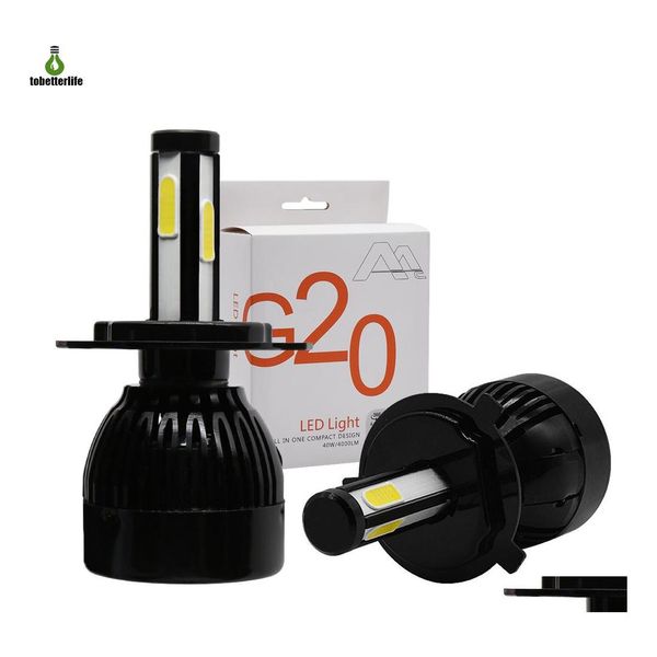 Led-lampen G20 Auto Scheinwerfer 12V 24V H7 Led H4 BB 40W 6000K 4000Lm H11 9005 9006 9007 H13 BBs Drop Lieferung Lichter Beleuchtung Dhkzi