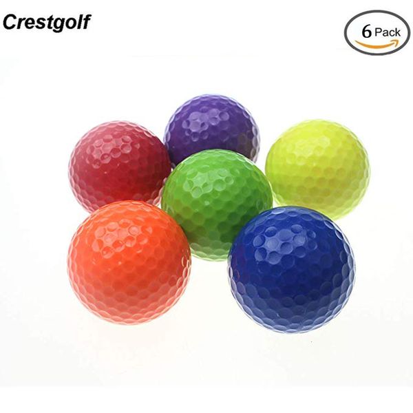 Golf Balls Crestgolf 6pcspack Renkli Mini İki Parça Uygulama Eğitimi Pelotas 221203