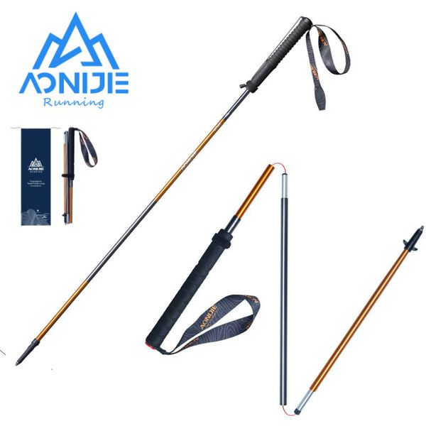 Pólos de trekking aonijie e4201 m-pole dobrável ultralight rache de trava rápida corrida pólo de caminhada correndo ao ar livre bengala fibra de carbono 221203