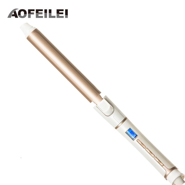 Ferro arricciacapelli Elettrico in ceramica Onde per capelli Ferro digitale AOFEILEI Professional Perfect Bigodino Roller Wand Styler Strumenti per lo styling 221203