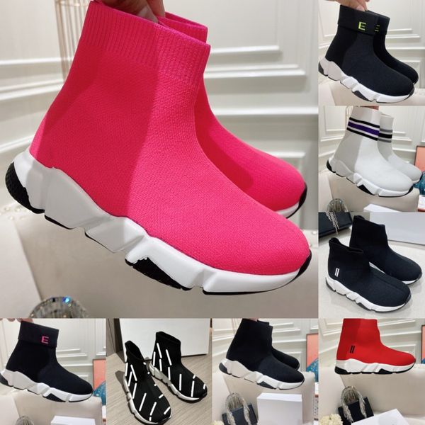Modedesigner Speed Socke Kinderschuhe hoch schwarz Kind Jugend Kleinkind Sneaker Outdoor-Sport Chaussures Schuh Baby Mädchen Jungen Trainer Kleinkinder Brief gedruckt