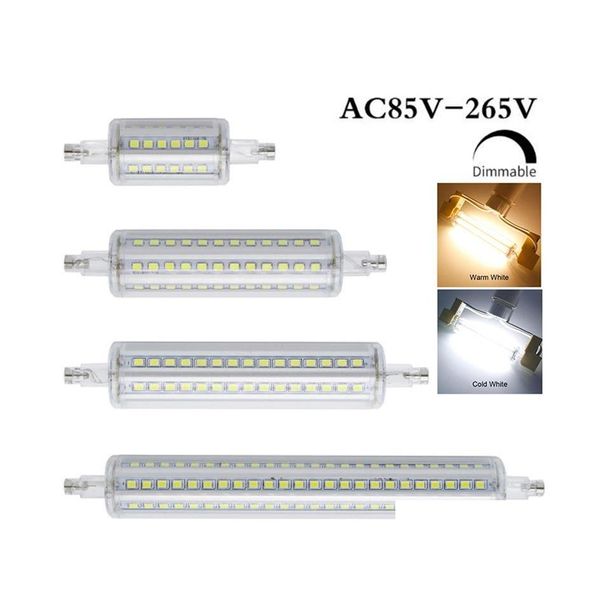 LED ampuller R7S LED Işıklar AC85V265V 78mm 118mm 135mm 189mm SMD2835 Dimmable BBS Beyaz Sıcak Işık Halojen Taşkın Işığı Değiştirme OT2XL