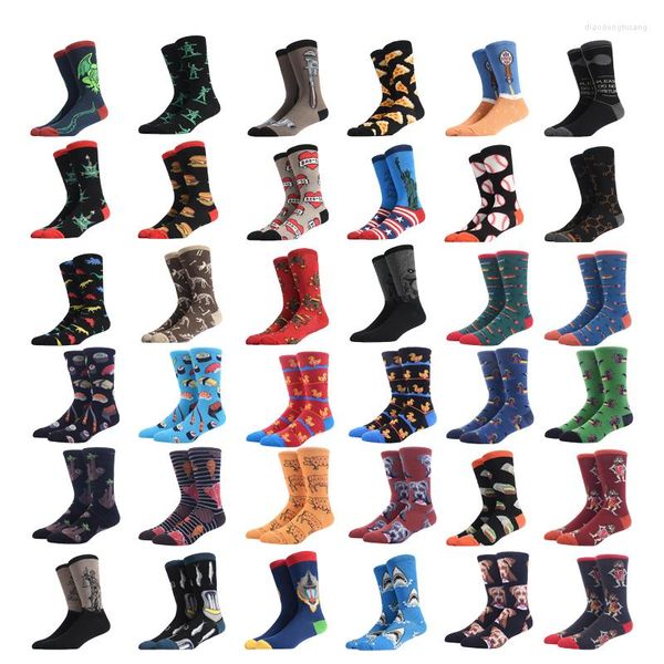 Herren Socken Food Sushi Hamburger Hund lustige M￤nner Neuheit Design Casual Dressing Color Crew Happy Wedding Geschenk Hip Hop Unisex