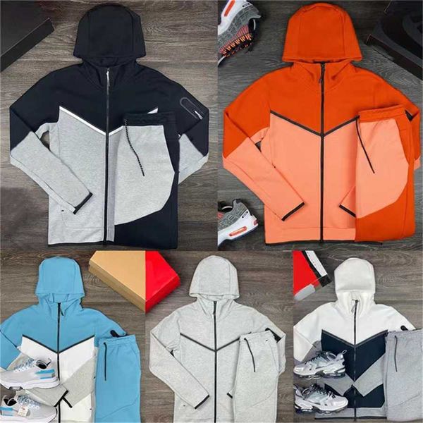 Herren-Trainingsanzüge, Sportbekleidung, Jacken mit Hosen, frei wählbarer Trainingsanzug, lässiger Jogger-Anzug, 2-teiliges Set, Training, technische Kleidung, Kapuzenpullover, asiatische Größe 37K9