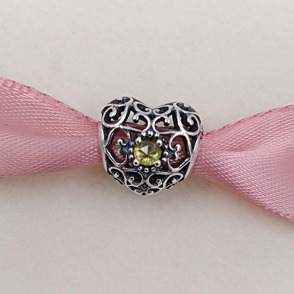 Kasım İmza Kalp Doğum Taşı Charm 925 STERLING Gümüş Boncuklara Uyuyor Avrupa Pandora Tarzı Takı Bilezikleri 791784ci Doğum Günü Hediyesi Annajewel