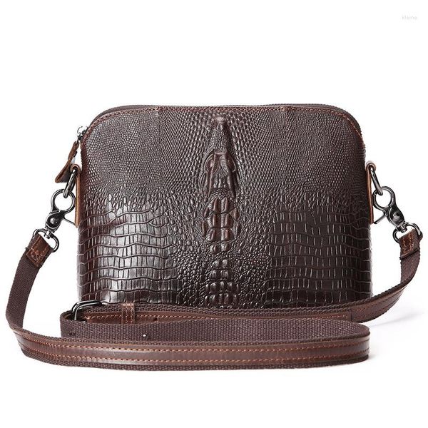 Bolsas de noite EUMOAN Printage Crocodile Print Feminino Saco de Óleo Cera Cabeça Crossbody Pequeno ombro único elegante