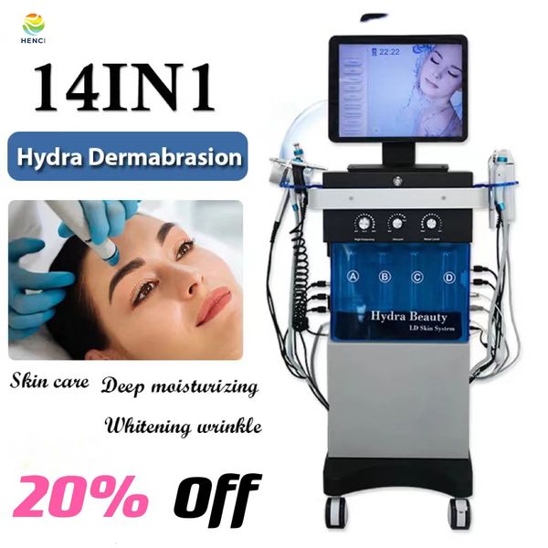 Вода -кислород Jet Aqua Peel Diamond Microdermabrasion Faceial Machine Beauty Beauty Salon оборудование 14 в 1