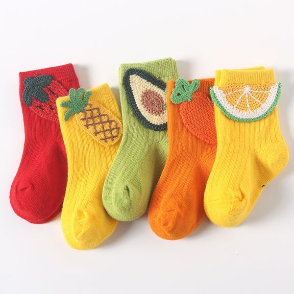 Leggings Strumpfhosen 0 7 Jahre alte geborene Socken Jungen und Mädchen weiche Baumwolle Kinder gestreift Obst süßes Baby 221203
