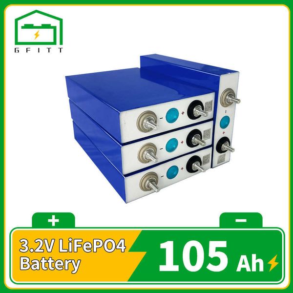 NOVO 3.2V LIFEPO4 BATERIA 105AH 32PCS CARRO ELÉTRICO ENERENCIO DE GOLF GOLF CELHO SOLAR DIY BATTERI PACO