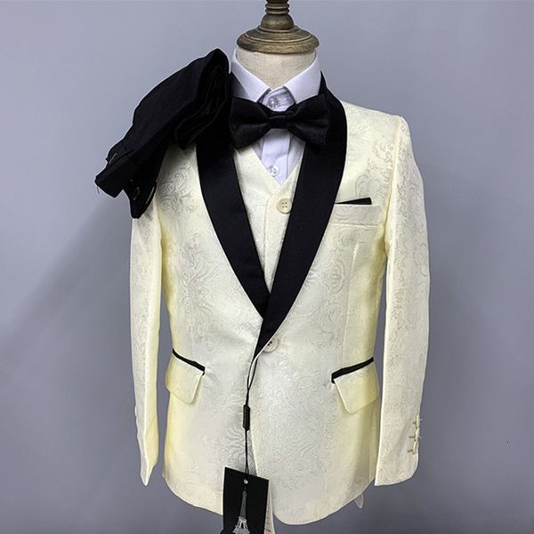 Herrenanzüge Blazer Junge 3-teiliges Anzugset Jacke Hose Weste Mode Kinderboutique Hochzeit Mann formelles Kleid Mantel 221202