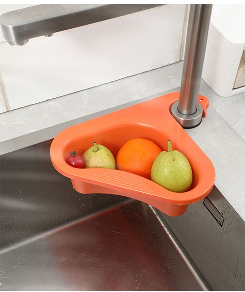 Pendurar frutas e vegetais colandes filtros de drenagem rack de rack de cozinha pl￡stico filtro de cesta de pia de cisne cesta cesta de pia