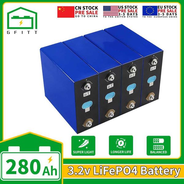 Новый 3,2V LifePO4 280AH Батарея за рубежом склады высокая емкость 6000 Deep Cycles Batteri Pac
