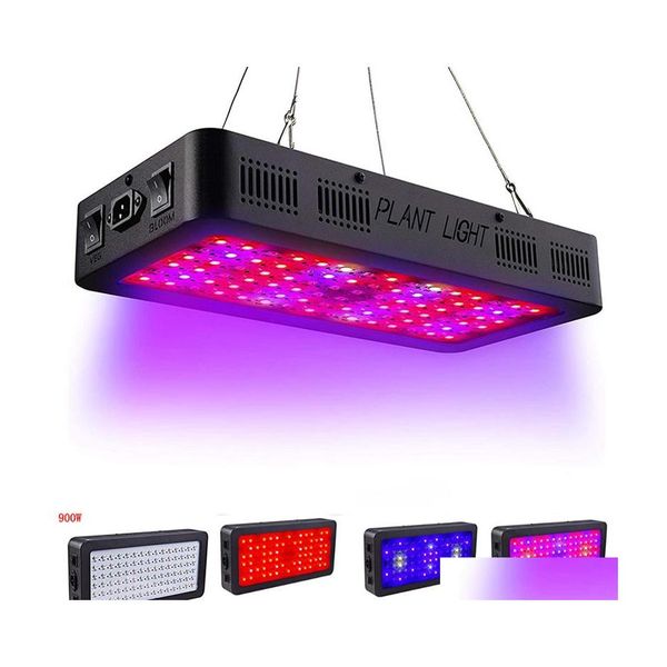 Grow Lights Fl Spectrum LED Grow Light Double Switch 600W 900W Sebze ile Bloom Modları Kapalı Sera Çadır 85265V Bırak Teslimat OTNTF