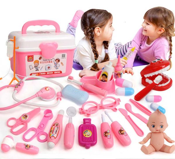 Cozinhas brincam de comida, crianças fingem doutorado conjunto de brinquedos de enfermeiro, acionamento de games saco de acessórios para meninas para educação brinquedos de Natal 221202