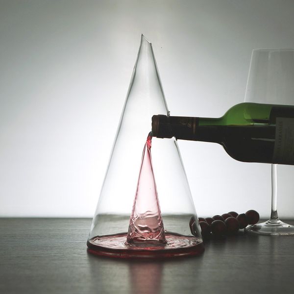 Fiaschetta 350 750ml Piramide Cascata Vino rosso Versatore Decanter in vetro Brandy Decantare Brocca Bar Champagne Bottiglia d'acqua Bicchieri Regali 221206