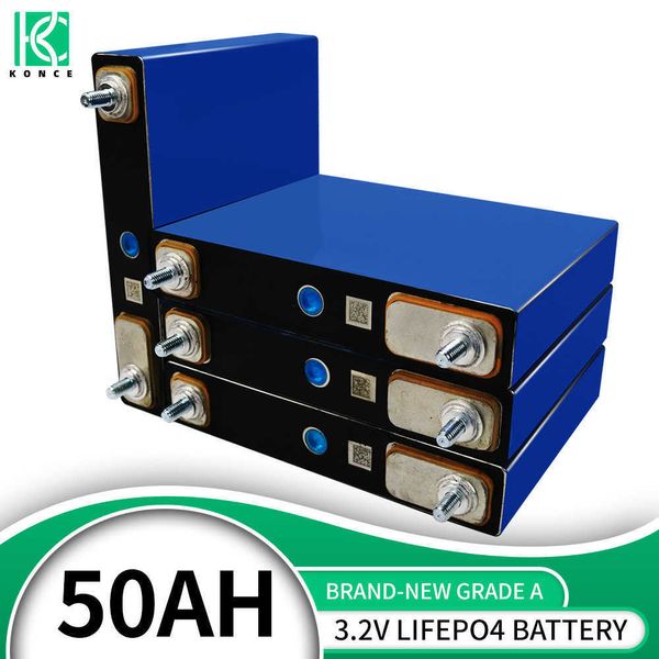 3.2V 50AH LIFEPO4 Pil Yüksek Kapasiteli Sınıf A Lityum Demir Fosfat Hücresi 12V 24V 36V 48V RV Golf Sepeti Tekneleri EV Kampçıları