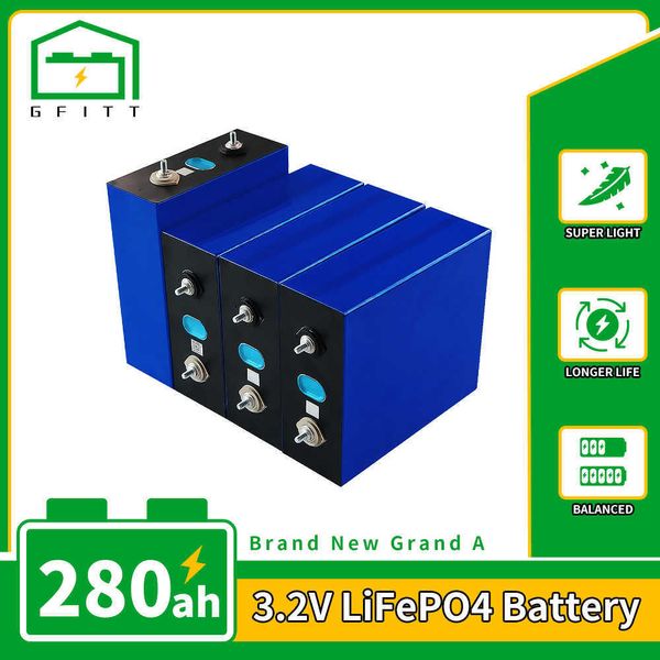 Новая 3,2 В 280AH Actatue Battery 32PCS Высокая емкость Аккумуляторная батарея для EV RV Boat Motorcycle Solar Golf Eu Exemption Exemption