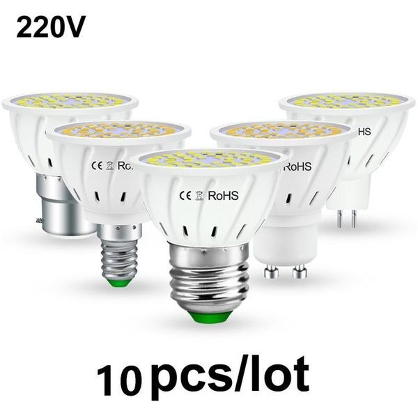 Lampadina Faretto Led E27Led Lampada 110V 220V 2835 SMD Bombillas Lampada a Risparmio Energetico per Illuminazione Domestica