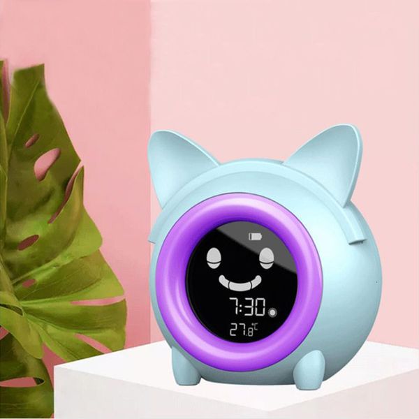 Orologi da tavolo da scrivania Sveglia intelligente per bambini Sonno Sveglia Carica USB Comodino da comodino Multifunzione Colore luce notturna Regalo 221203