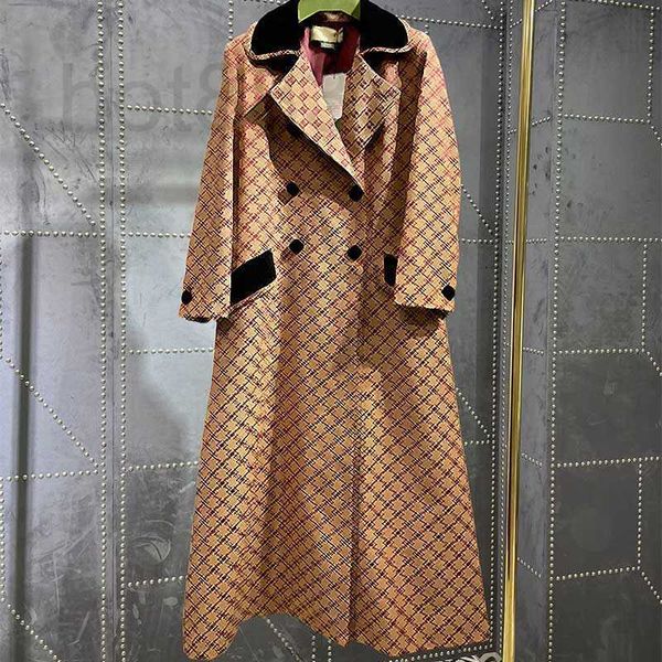 Trench da donna firmati Cappotto lungo da donna Giacca matura da donna Moda Lettere Stampa Cappotto Ragazze Casual antivento 22FW Abbigliamento invernale all'ingrosso 0WW4