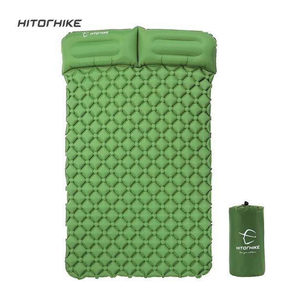 Tapis de sol en plein air Hitorhike matelas de couchage innovant remplissage rapide sac gonflable tapis de camping matelas gonflable avec oreiller vie sauvetage 1.2g coussin 221203