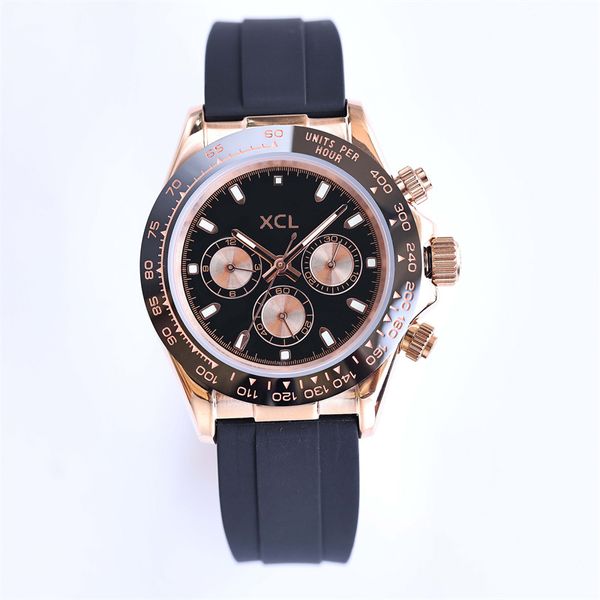 Устричные вечные рисунки Gold Watch Designer Mens Sport Watches 2813 Автоматическое движение 41 мм резинового ремня Sapphire WaterProf Watchs