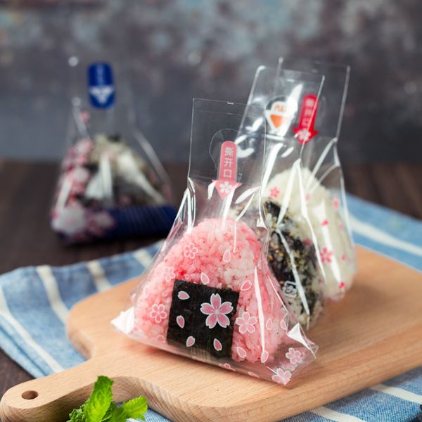 Embrulhado de presente 100pcs de estilo japonês Triângulo de arroz bolsa de embalagem Bolsa de algas marinhas Sushi molde cozinha japonesa Ferramentas de fabricação de bento 221202