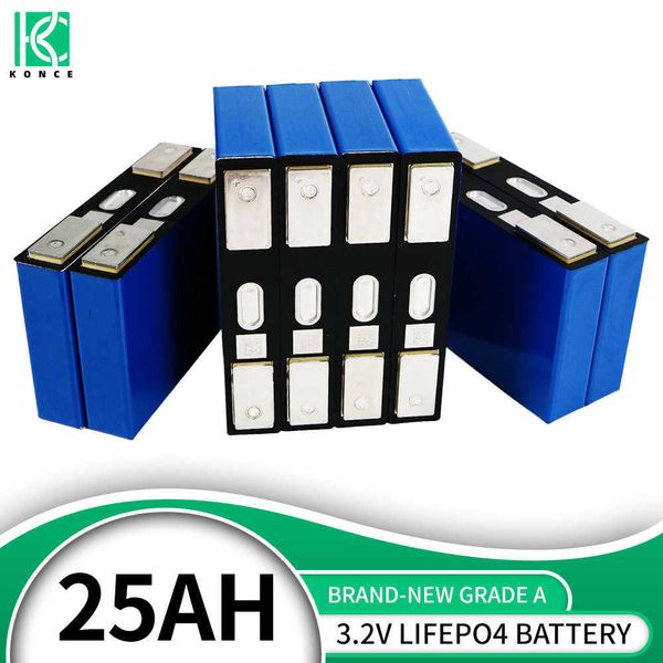 4/8/16/32pcs Lifepo4 3.2V 25AH Lifepo4 Pil Şarj Edilebilir A Sınıfı Yüksek Kapasiteli RV EV Tekneleri için Lityum Demir Fosfat Hücresi