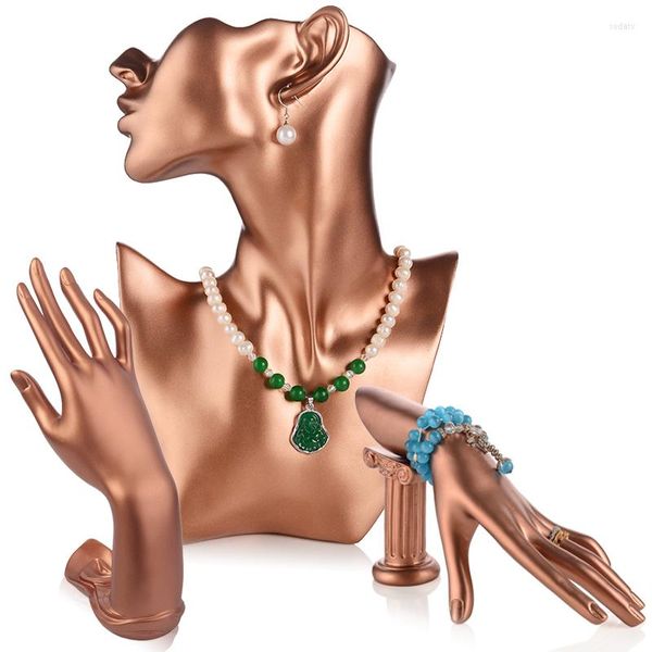 Bolsas de joias Rack Retrato Modelo de pingente criativo Brincos de colar de colar de cinta de mão de mão