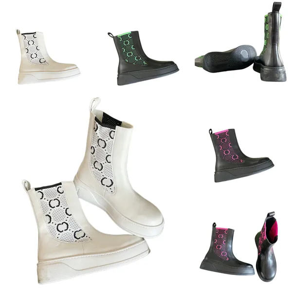 Botas de tornozelo novas Senhoras de outono/meias de inverno Boots Designer de luxo de luxo de luxo de luto de luto de cor de rua que n￣o desliza a Fashion Street Chelsea 36-40