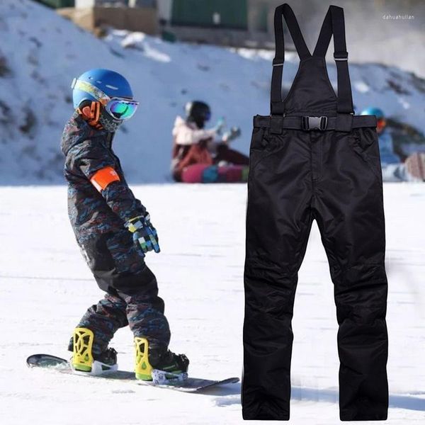 Лыжные брюки мужские снежные лыжи регулируемые нагрудники ветроизоталива
